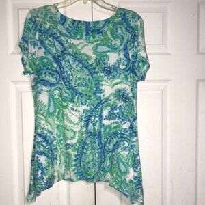 Women’s Paisley Watercolor Top